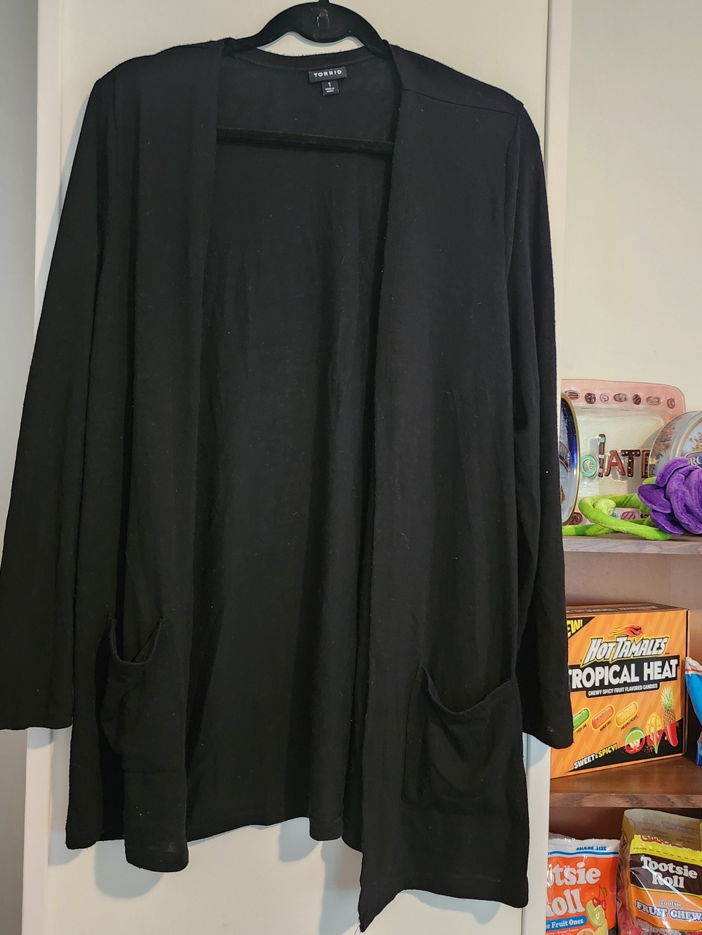 Torrid Black Open-Front Cardigan Jacket